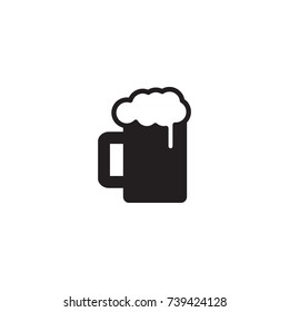 Isolated Beer Icon Symbol On Clean Background. Vector Ale Element In Trendy Style.