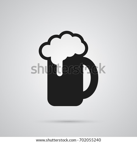Isolated Beer Icon Symbol On Clean Background. Vector Ale Element In Trendy Style.
