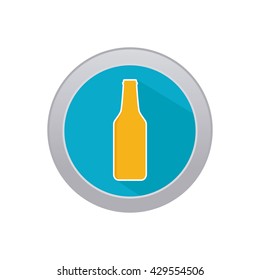 Isolated beer label with a beer bottle icon
