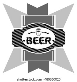 Isolated beer label on white background, Vector illustration
