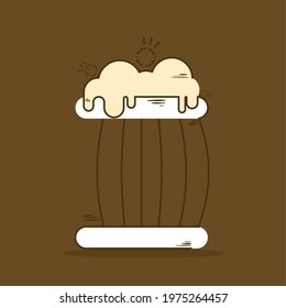 Isolated beer mug with foam icon