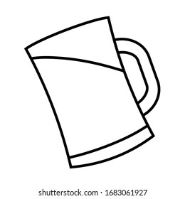 Isolated beer mug icon. Alcoholic beverage - Vector illustration
