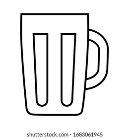 Isolated beer mug icon. Alcoholic beverage - Vector illustration