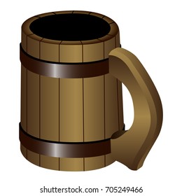Isolated beer mug icon on a white background, vector illustration