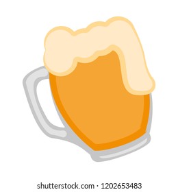 Isolated beer mug icon. Vector illustration design