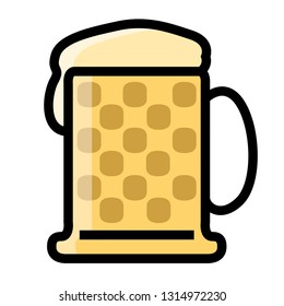 Isolated beer mug icon. Vector illustration design