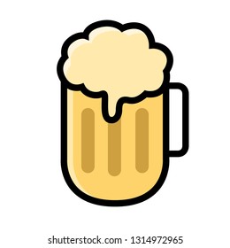 Isolated beer mug icon. Vector illustration design