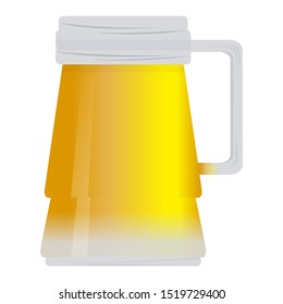 Isolated beer mug on a white background - Vector