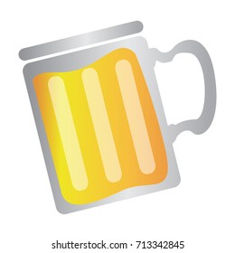 Isolated beer mug on a white background, Vector illustration