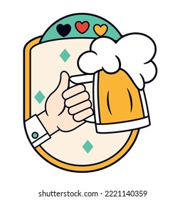 Isolated beer oktoberfest vector illustration