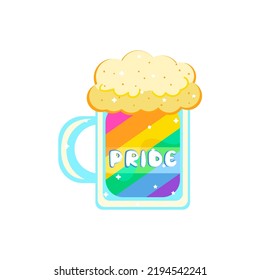 Isolated beer rainbow vector illustration