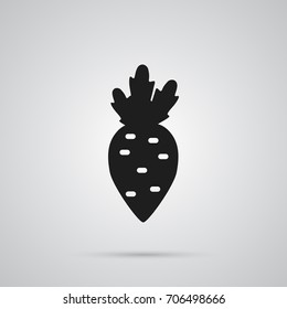 Isolated Beet Icon Symbol On Clean Background. Vector Radish Element In Trendy Style.