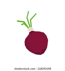 an isolated beet on a white background