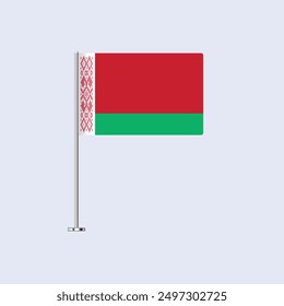 Bandera de mesa aislada de Bielorrusia en poste, diseño de Vector de bandera bielorrusa para impresión y Web