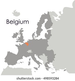 Isolated belgium map design