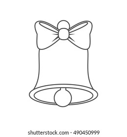 Isolated bell with bowtie design