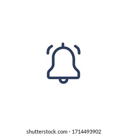 Isolated Bell vector icon, flat emoji, emoticon