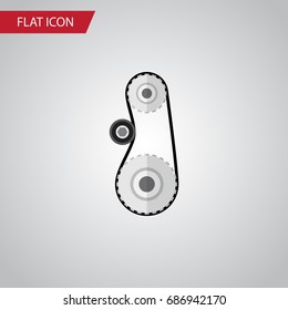 Isolated Belt Drive Flat Icon. Cambelt Vector Element Can Be Used For Cambelt, Belt, Drive Design Concept.