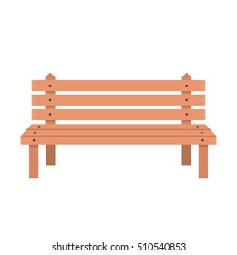 Isolated bench of park design