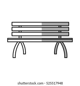 Isolated bench of park design