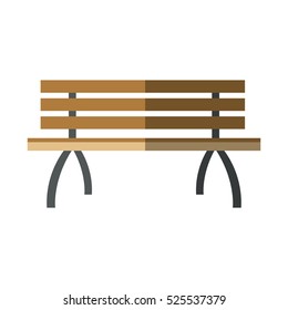 Isolated bench of park design