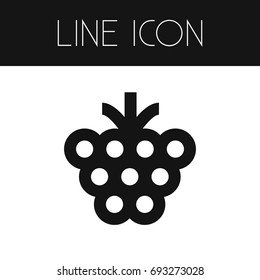 Isolated Berry Outline. Shrubby Vector Element Can Be Used For Razz, Raspberry, Berry Design Concept.