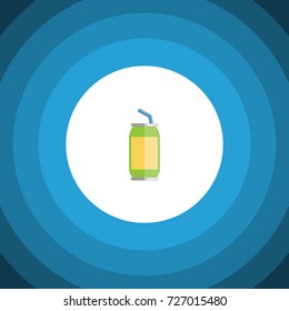 Isolated Beverage Flat Icon. Drink Vector Element Can Be Used For Drink, Beverage, Fizzy Design Concept.