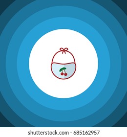 Isolated Bib Flat Icon. Pinafore Vector Element Can Be Used For Bib, Pinafore, Pinny Design Concept.