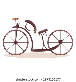 Isolated bicycle antique transportation lifestyle ride icon- Vector