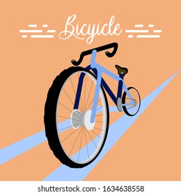 Isolated bicycle. Healthy lifestyle. Sports - Vector illustration