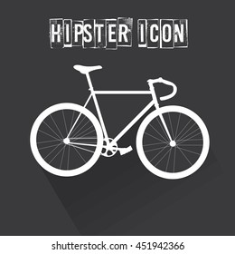 Isolated bicycle, Hipster icons, vector illustration, eps 10