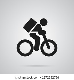 Isolated bicycle icon symbol on clean background. Vector delivery element in trendy style.