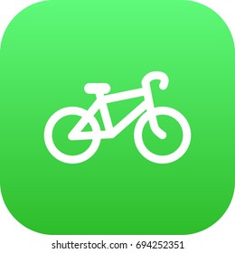 Isolated Bicycle Icon Symbol On Clean Background. Vector Bike  Element In Trendy Style.