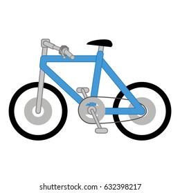 Isolated bicycle on a white background, vector illustration