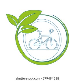 isolated bicycle round icon