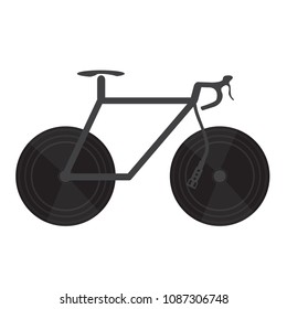 Isolated bicycle silhouette