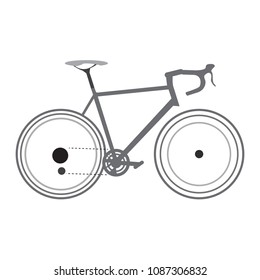 Isolated bicycle sketch
