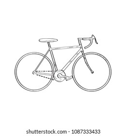 Isolated bicycle sketch