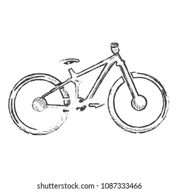 Isolated bicycle sketch