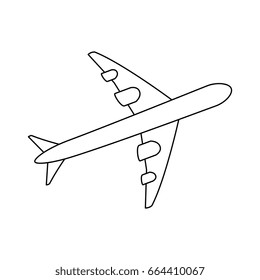 isolated big airplane