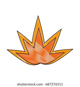 isolated big flame