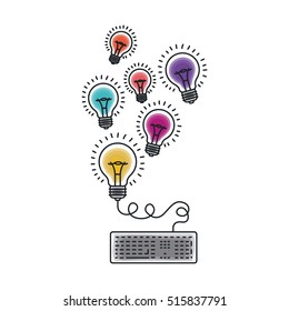 Isolated big idea draw design