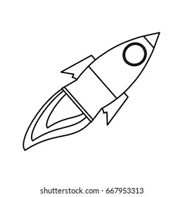isolated big rocket