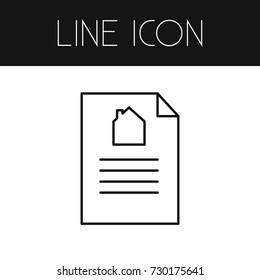 Isolated Bill Of Sale Outline. Document Vector Element Can Be Used For Document, File, Home Design Concept.