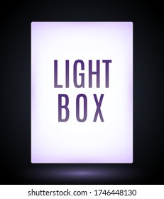 Isolated billboard lightbox stand outdoor advertise light board. Citylight lightbox mockup sign glowing box