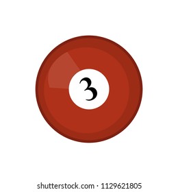 Isolated billiard ball icon