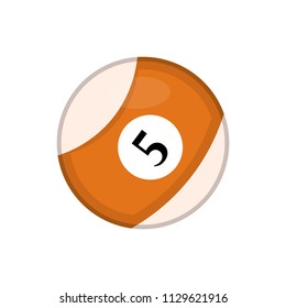 Isolated billiard ball icon