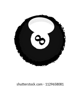 Isolated billiard ball icon