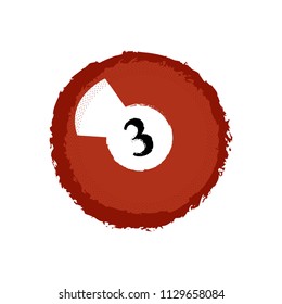 Isolated billiard ball icon