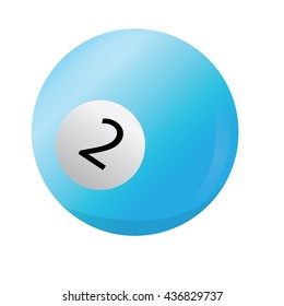 Isolated billiard ball, Vector illustration